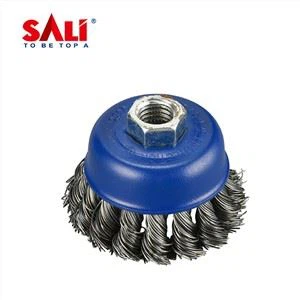 Karbon tarik tinggi Twisted Wire Brush roda mesin untuk Polishing logam